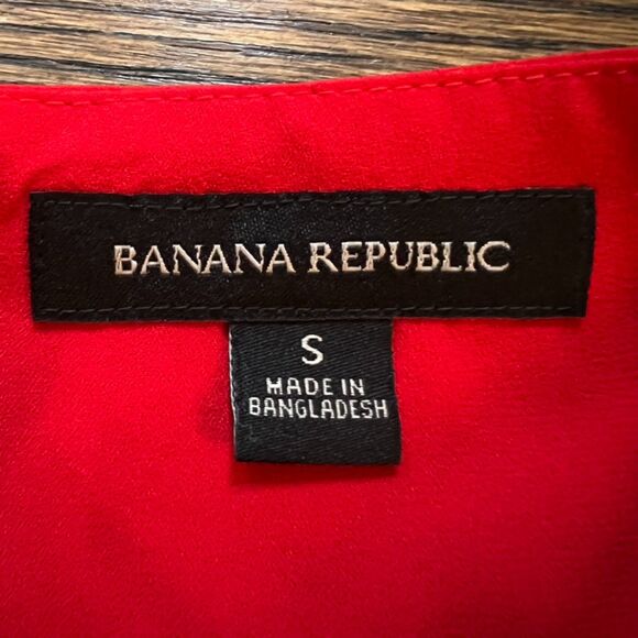 Banana Republic Flutter Sleeve Top Blouse Ultra Red Small - Picture 6 of 7
